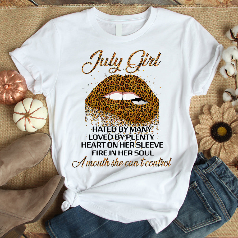 July girl hated by many loved by plenty July birthday shirts, a queen was born in July, July shirts for Woman