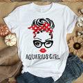 Aquarius Girl, Aquarius Birthday Shirts for woman, Aquarius birthday month, Aquarius cotton T-shirt for her