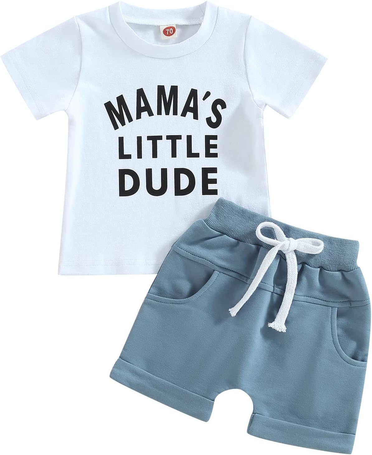 BemeyourBBs Toddler Baby Boy Summer Clothes Funny Letter T Shirt Elastic Waist Pockets Shorts Set 2 Piece Outfit