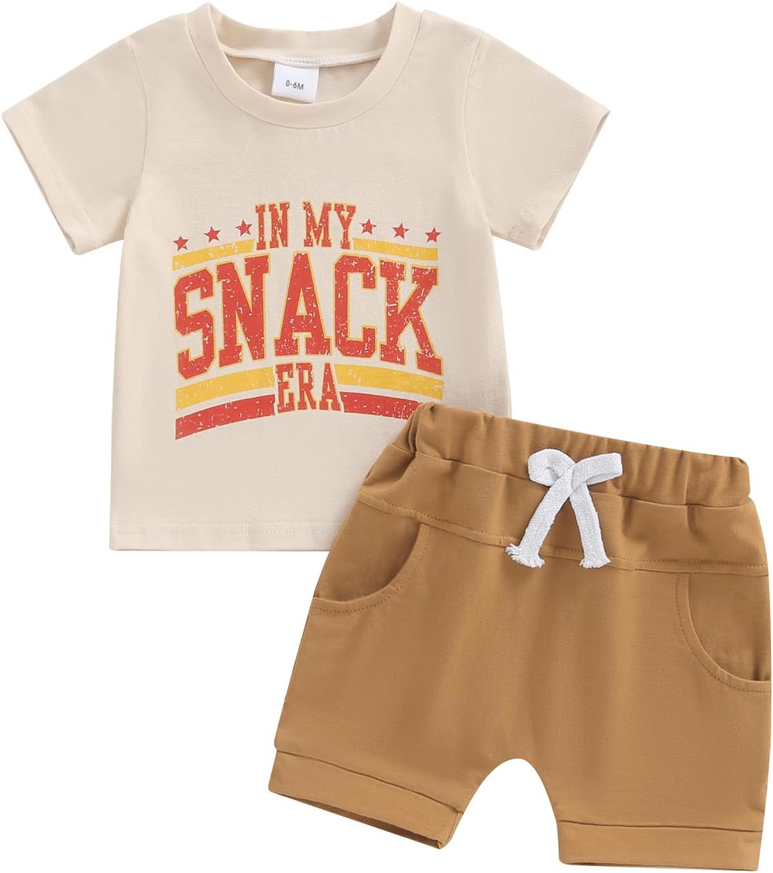 BemeyourBBs Toddler Baby Boy Summer Clothes Funny Letter T Shirt Elastic Waist Pockets Shorts Set 2 Piece Outfit