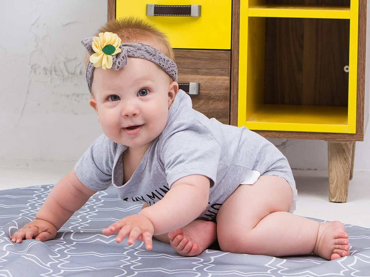 UNICOMIDEA Baby Boys Girls Romper Letter Printed Newborn Outfit Short Sleeve Bodysuits 0-12 Months