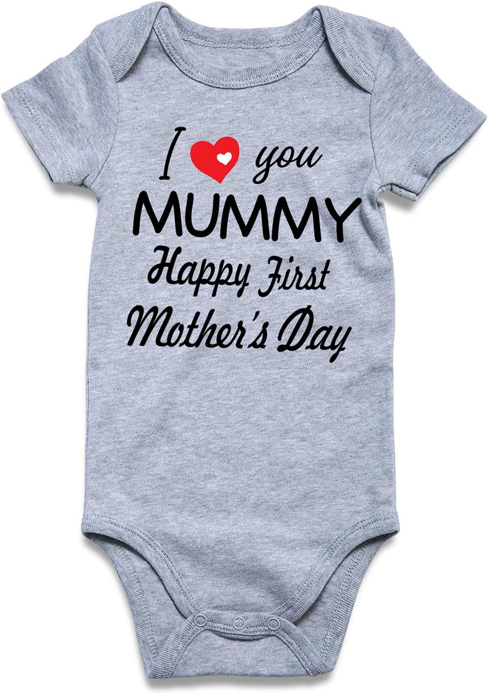 UNICOMIDEA Baby Boys Girls Romper Letter Printed Newborn Outfit Short Sleeve Bodysuits 0-12 Months