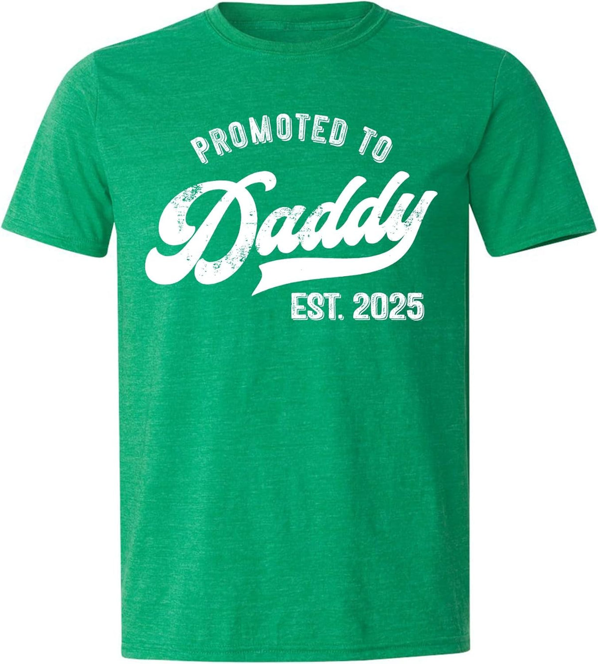Promoted to Daddy 2025 T-Shirt Funny Humor New Dad Baby Family First Time Fathers Day Shirt