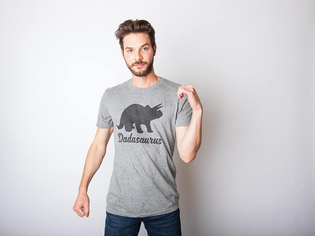 Mens Dadasaurus Tshirt Funny Fathers Day Dinosaur Tee for Guys