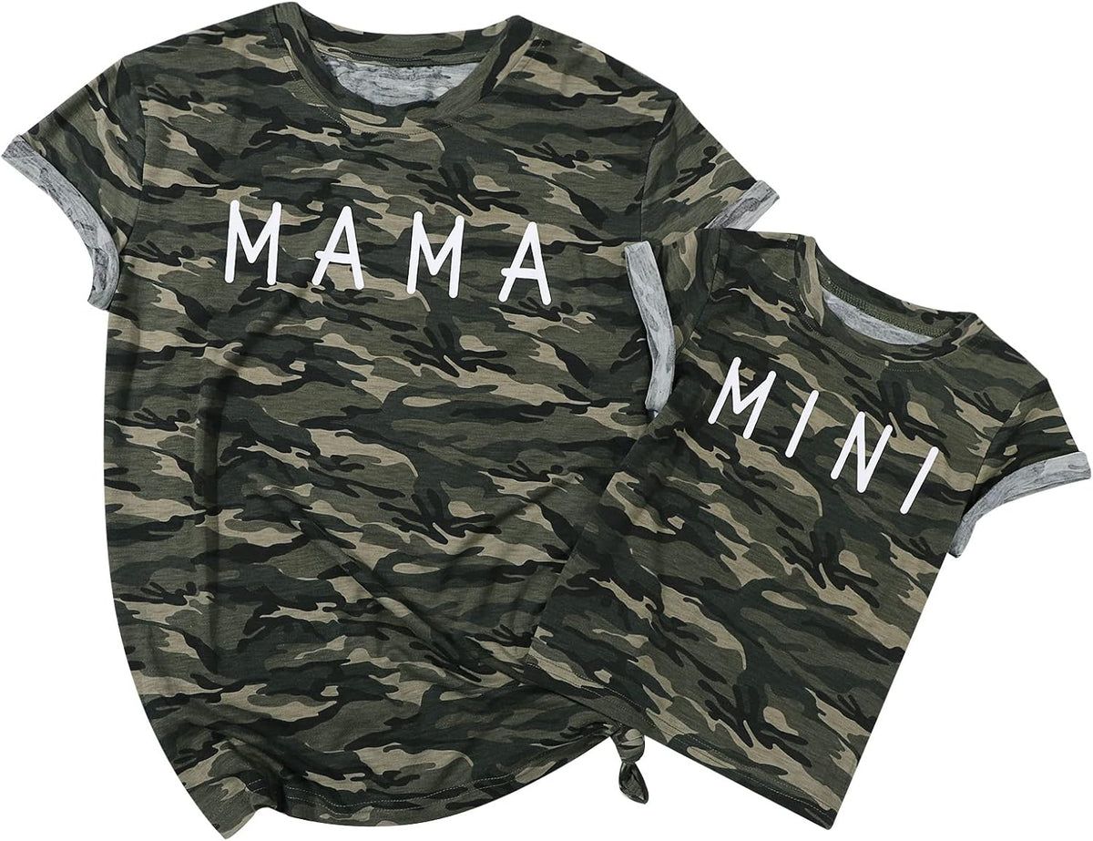 Mama and Mini Shirt Mommy and Me Shirts Mom and Baby Matching Outfits Family Short Sleeve Tees