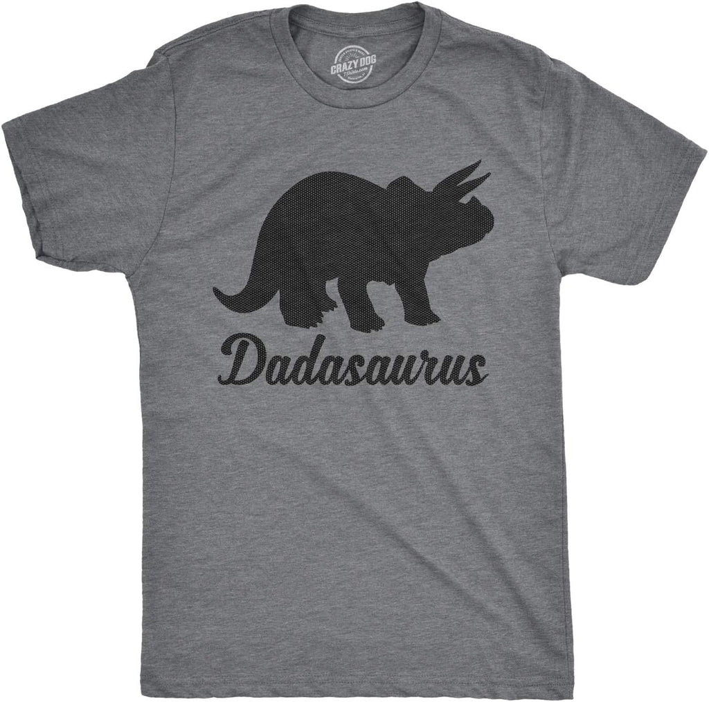 Mens Dadasaurus Tshirt Funny Fathers Day Dinosaur Tee for Guys