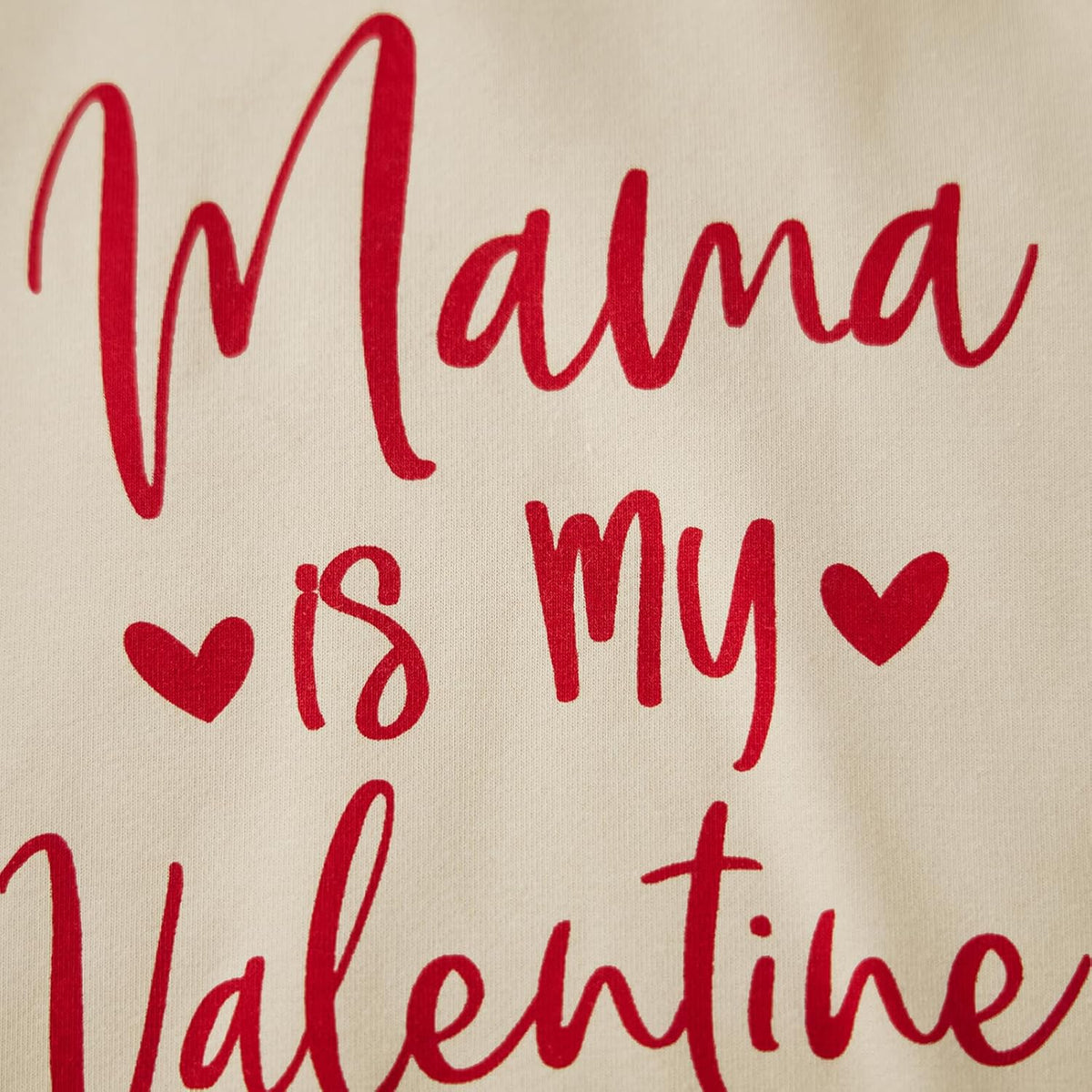 Karuedoo Mommy and Me Valentines Outfits Family Matching Shirts Letter Print Crewneck Long Sleeve Sweatshirt Pullover Top