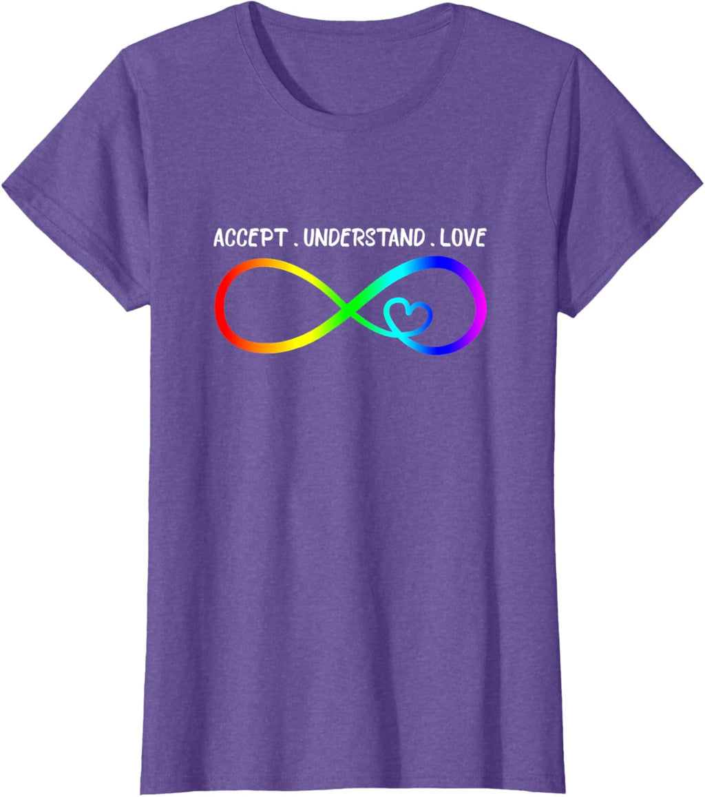 Accept Understand Love Heart Infinity Autism Awareness