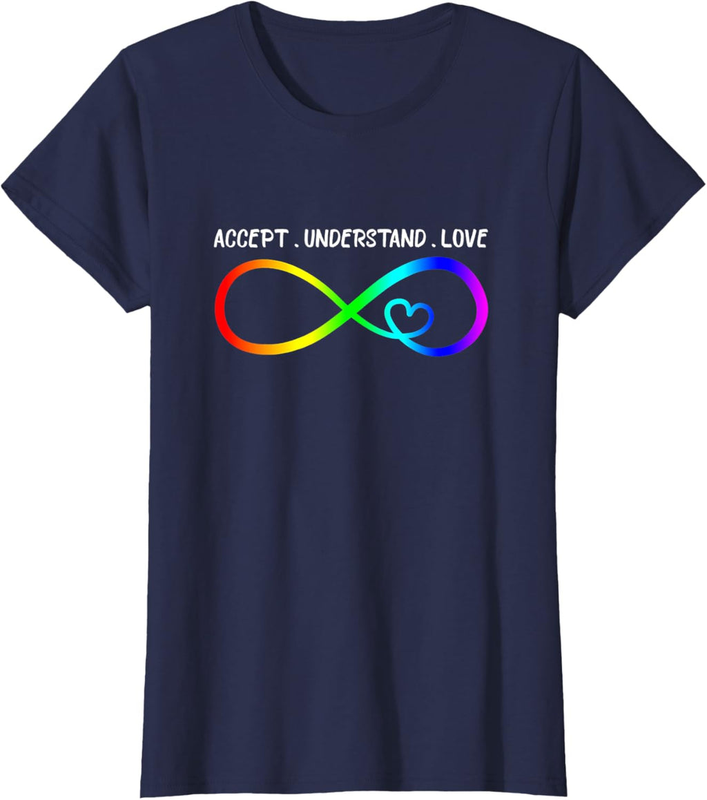 Accept Understand Love Heart Infinity Autism Awareness