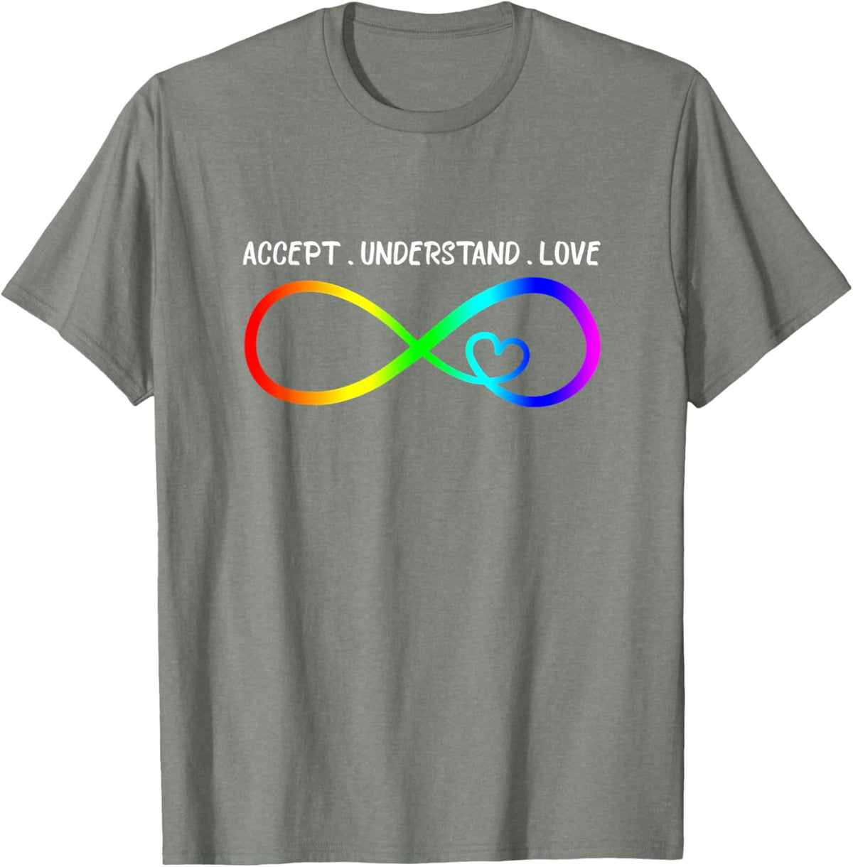 Accept Understand Love Heart Infinity Autism Awareness