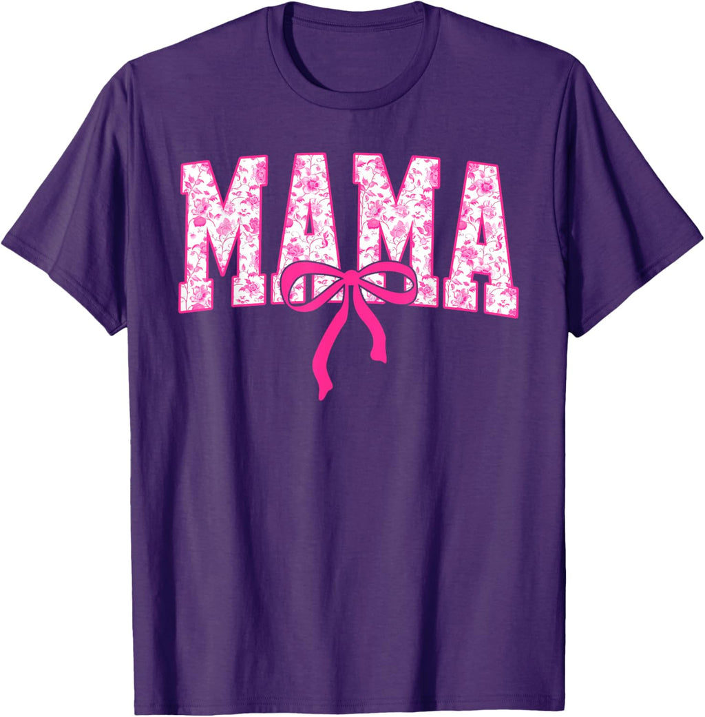 Coquette Pink Chinoiserie Mama Floral Bow Mom Mothers Day