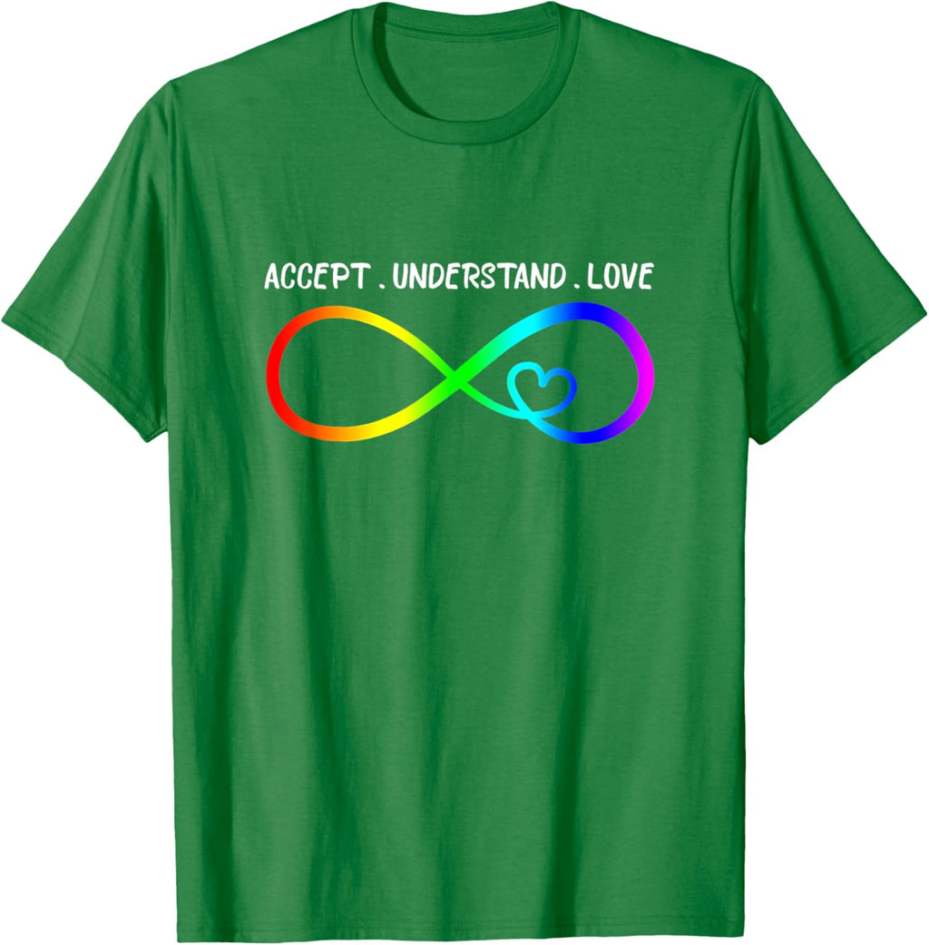 Accept Understand Love Heart Infinity Autism Awareness