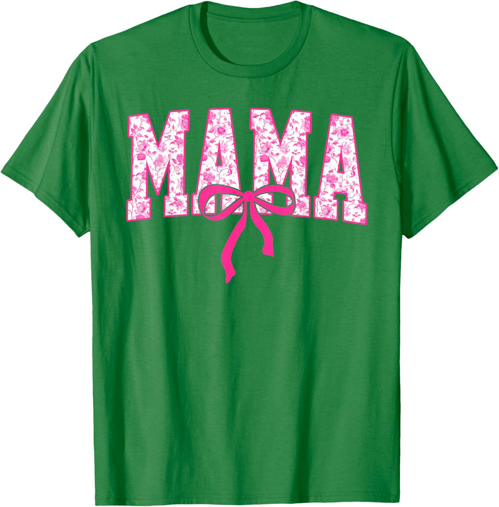 Coquette Pink Chinoiserie Mama Floral Bow Mom Mothers Day