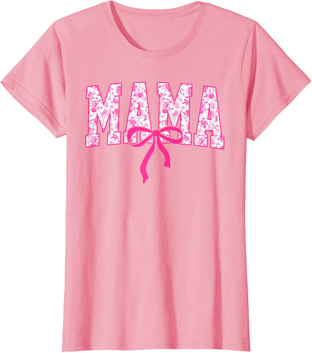 Coquette Pink Chinoiserie Mama Floral Bow Mom Mothers Day