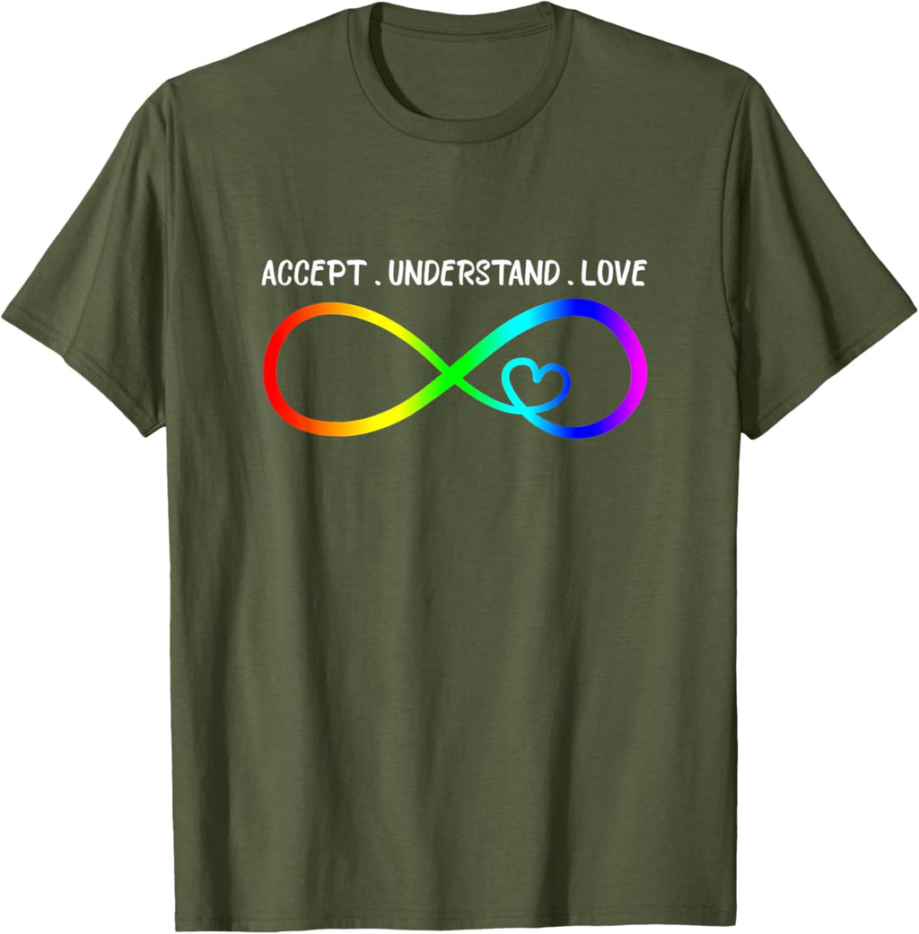 Accept Understand Love Heart Infinity Autism Awareness