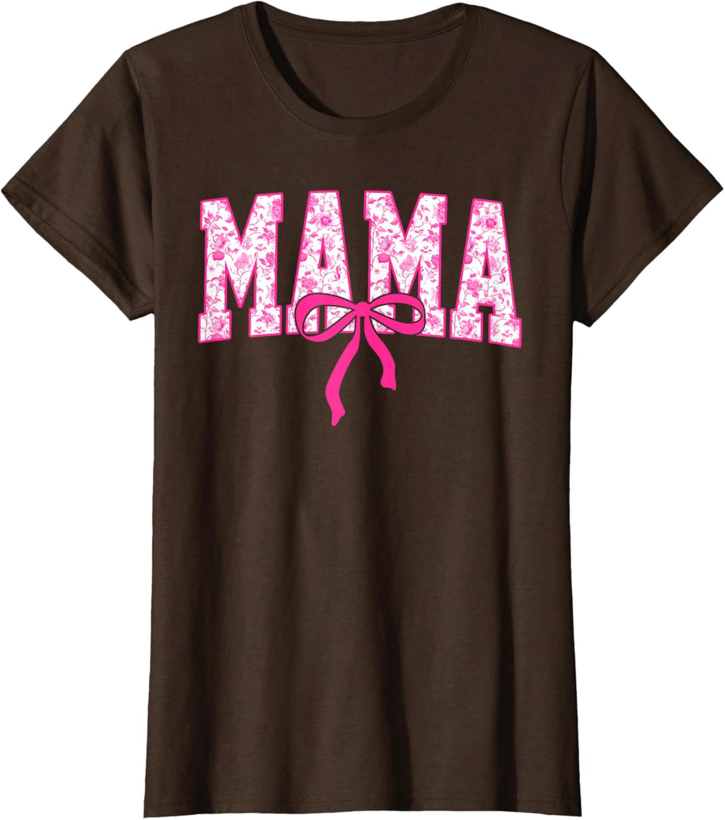 Coquette Pink Chinoiserie Mama Floral Bow Mom Mothers Day